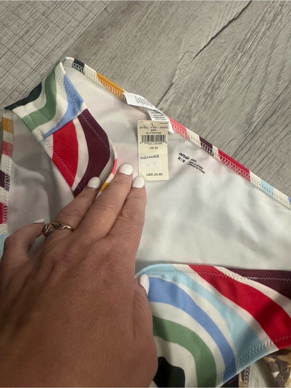 aerie Mixed Print Bikini Bottoms — Leopard, Black, Blue & Rainbow - Picture 7 of 7
